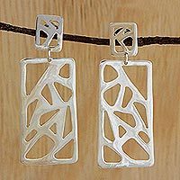 Silver dangle earrings,
