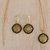Gold plated golden grass jewelry set, 'Gleaming Buttons' - 18k Gold Plated Golden Grass Jewelry Set from Brazil thumbail