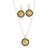 Gold plated golden grass jewelry set, 'Gleaming Buttons' - 18k Gold Plated Golden Grass Jewelry Set from Brazil (image 2a) thumbail