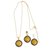 Gold plated golden grass jewelry set, 'Gleaming Buttons' - 18k Gold Plated Golden Grass Jewelry Set from Brazil (image 2d) thumbail