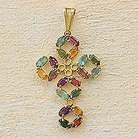 Gold plated cross pendant,