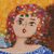 'The World in Blue' - Signed Naif Painting of an Angel in a Blue Dress from Brazil (image 2b) thumbail