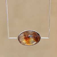 Citrine pendant necklace,