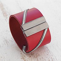 Leather wristband bracelet,