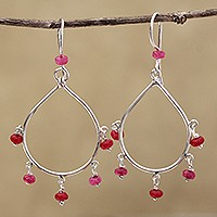 Agate waterfall earrings,