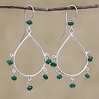 Agate waterfall earrings,