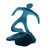 Resin sculpture, 'The Athlete' - Abstract Fine Art Blue Resin Sculpture of an Athlete (image 2a) thumbail
