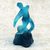 Resin sculpture, 'The Athlete' - Abstract Fine Art Blue Resin Sculpture of an Athlete (image 2b) thumbail