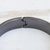 Steel and faux leather bangle bracelet, 'Modern Statement in Black' - Steel and Black Faux Leather Bangle Bracelet from Brazil (image 2b) thumbail