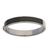 Steel and faux leather bangle bracelet, 'Modern Statement in Black' - Steel and Black Faux Leather Bangle Bracelet from Brazil (image 2d) thumbail