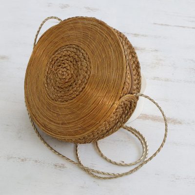 Golden grass shoulder bag, Sun Spun