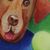 'Nadal' - Mixed Media Painting of Tennis Playing Dog from Brazil (image 2b) thumbail