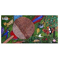 'Party in the Cerrado Goiano' - Brazil Flora and Fauna Painting