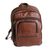 Leather backpack, 'Champion in Mahogany Brown' - Caramel and Brown Leather Padded Backpack from Brazil (image 2a) thumbail