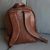 Leather backpack, 'Champion in Mahogany Brown' - Caramel and Brown Leather Padded Backpack from Brazil (image 2d) thumbail