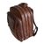 Leather backpack, 'Champion in Mahogany Brown' - Caramel and Brown Leather Padded Backpack from Brazil (image 2e) thumbail