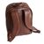Leather backpack, 'Champion in Mahogany Brown' - Caramel and Brown Leather Padded Backpack from Brazil (image 2f) thumbail