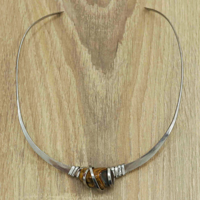 Tigers eye collar necklace, Courage Queen