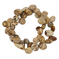 Jasper stretch beaded bracelets, 'Ethereal Powers' (pair) - Pair of Stretch Beaded Bracelets with Natural Jasper Stones
