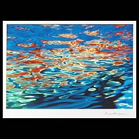 'Reflection' (large) - Reflection in Blue Waters Signed Color Photograph