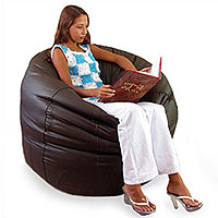 Leather beanbag chair cover Embrace single Brazil