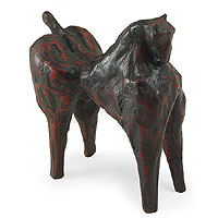 Ceramic statuette Long Legged Horse Brazil