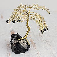 Gemstone tree Onyx Leaves Crystal Dew Brazil
