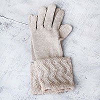 100% alpaca gloves,