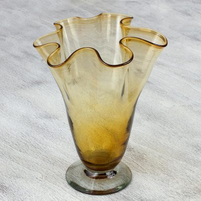 Glass vase, Amber Patch
