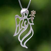 Gold accent diamond necklace,