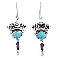 Turquoise dangle earrings,