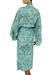 Rayon batik robe, 'Misty Javanese Forest' - Artisan Crafted Women's Rayon Batik Robe (image 2c) thumbail