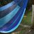 Hammock, 'Afternoon Breeze' (single) - Hand Crafted Blue Striped Nylon Rope Single Hammock (image 2b) thumbail