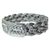 Sterling silver braided bracelet, 'Symmetry' - Fair Trade Sterling Silver Wristband Bracelet (image 2a) thumbail