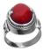 Carnelian solitaire ring, 'Dragon Eye' - Handmade Sterling Silver and Carnelian Ring (image 2a) thumbail