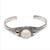 Sterling silver cuff bracelet, 'Moon Goddess' - Sterling Silver and Cow Bone Cuff Bracelet (image 2a) thumbail