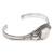 Sterling silver cuff bracelet, 'Moon Goddess' - Sterling Silver and Cow Bone Cuff Bracelet (image 2d) thumbail