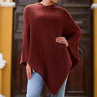 100% alpaca poncho,