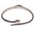 Gold accent sterling silver cuff bracelet, 'Earth Serpent' - Realistic Sterling Silver Snake Bracelet with 18k Gold Eyes (image 2c) thumbail