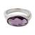 Amethyst cocktail ring, 'Purple Crown' - Three Carat Amethyst Cocktail Ring in Sterling Silver (image 2b) thumbail