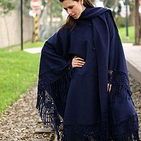 Alpaca blend poncho,