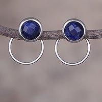 Sodalite drop earrings,