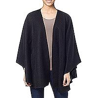 Alpaca blend ruana cloak,