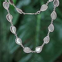 Sterling silver link necklace,