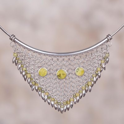 Serpentine collar necklace, Euphoric Green