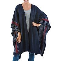 Alpaca blend ruana cloak,