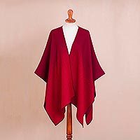 Alpaca blend ruana,