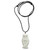 Bone and leather pendant necklace, 'White Owl Family' - Artisan Crafted Owl Family Pendant on Leather Cord Necklace (image 2a) thumbail