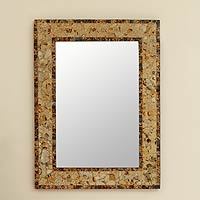 Glass mosaic wall mirror,