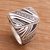 Men's sterling silver ring, 'Energy Path' - Men's Handcrafted Sterling Silver Ring from Indonesia thumbail